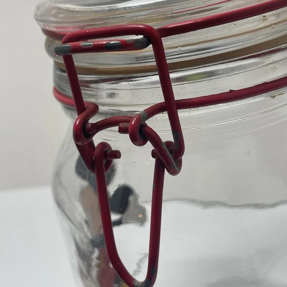 VTG‎ Anchor Hocking Walt Disney Mickey Mouse Goodies Glass Locking Canister Jar